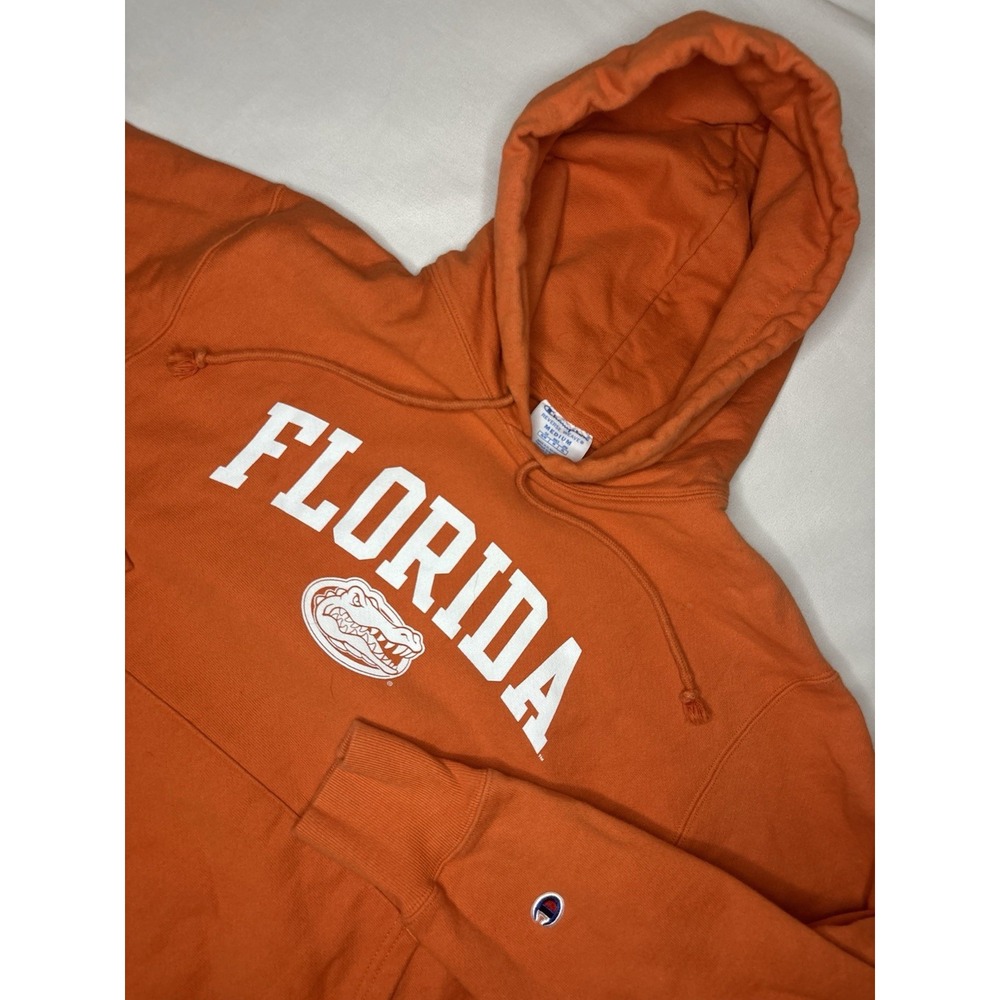 University of Florida Gators Champion Reverse Weave Hoodie Size Medium Orange